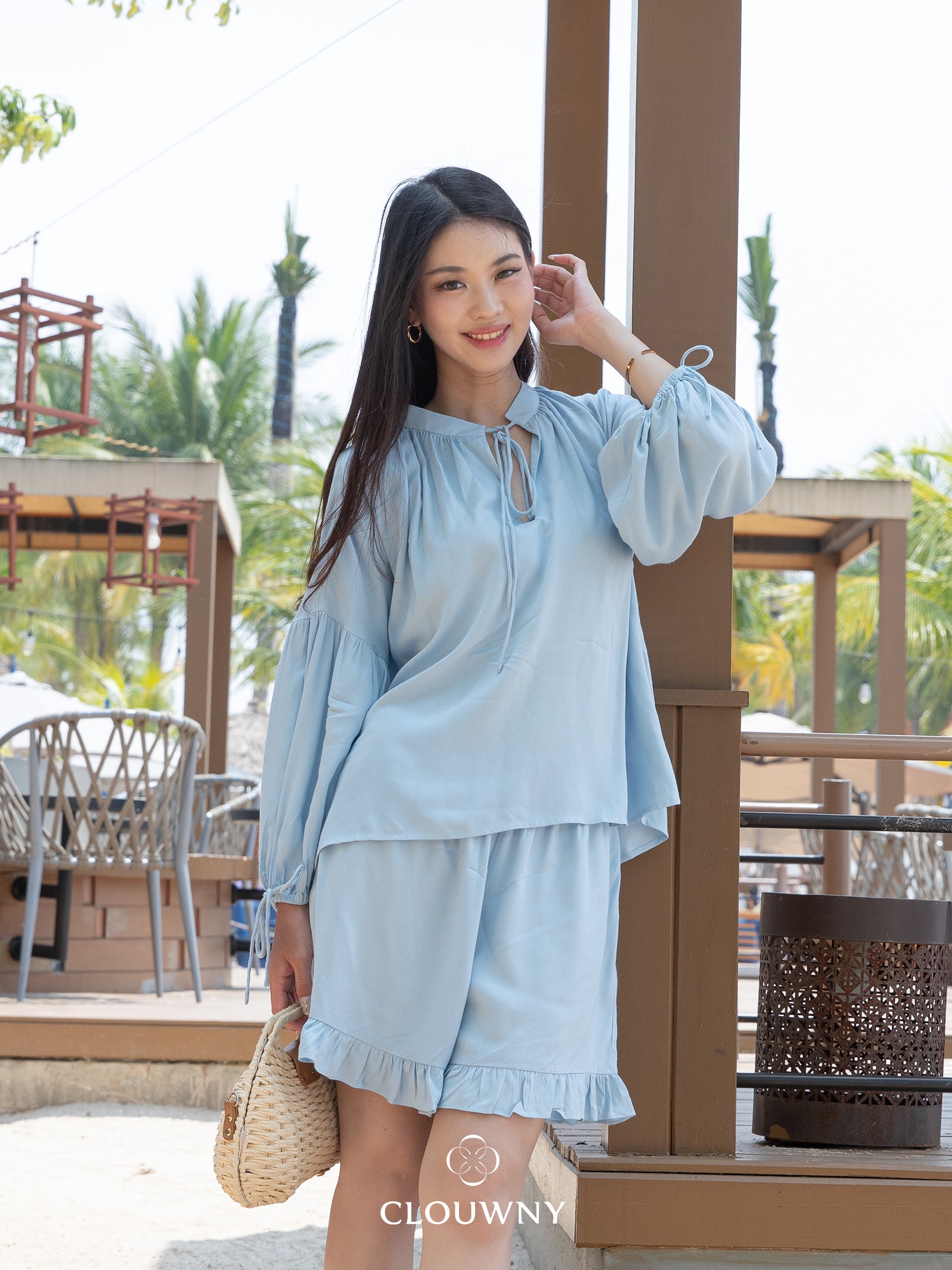 Roland Ruffle Set - Blue